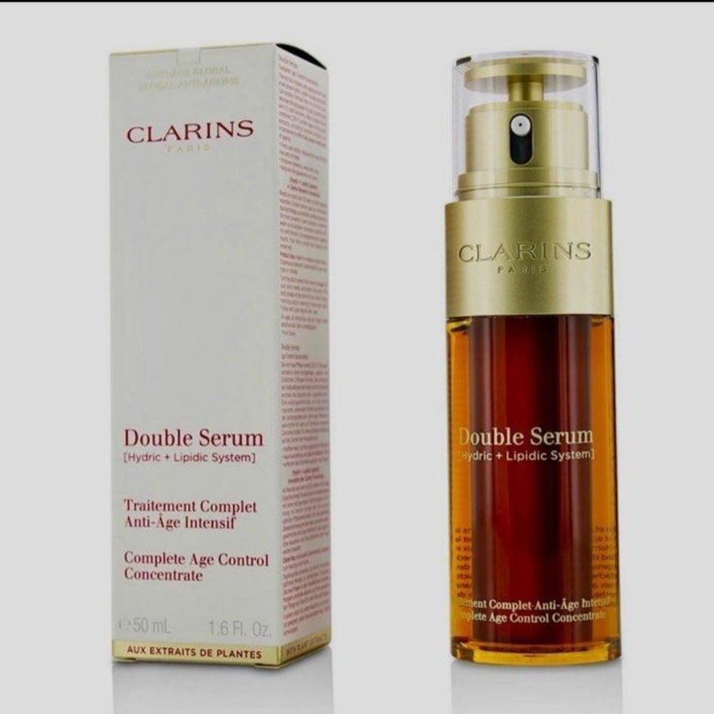Clarins Double Serum Complete Age Control Concentrate, 1.6 Ounce New W Box